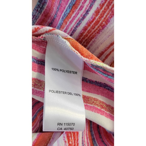 Nina Leonard Printed Button Down Dress with Collar Size XL Multicolor - Picture 8 of 9